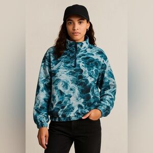 Melody Ehsani Quarter-Zip Windbreaker Pullover Streetwear Jacket Women's Medium